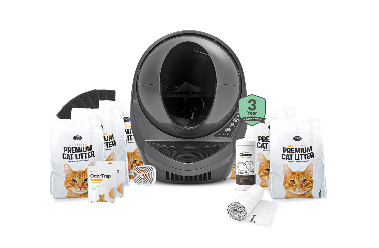 Litter-Robot 3 Connect Fully Stocked Bundle 