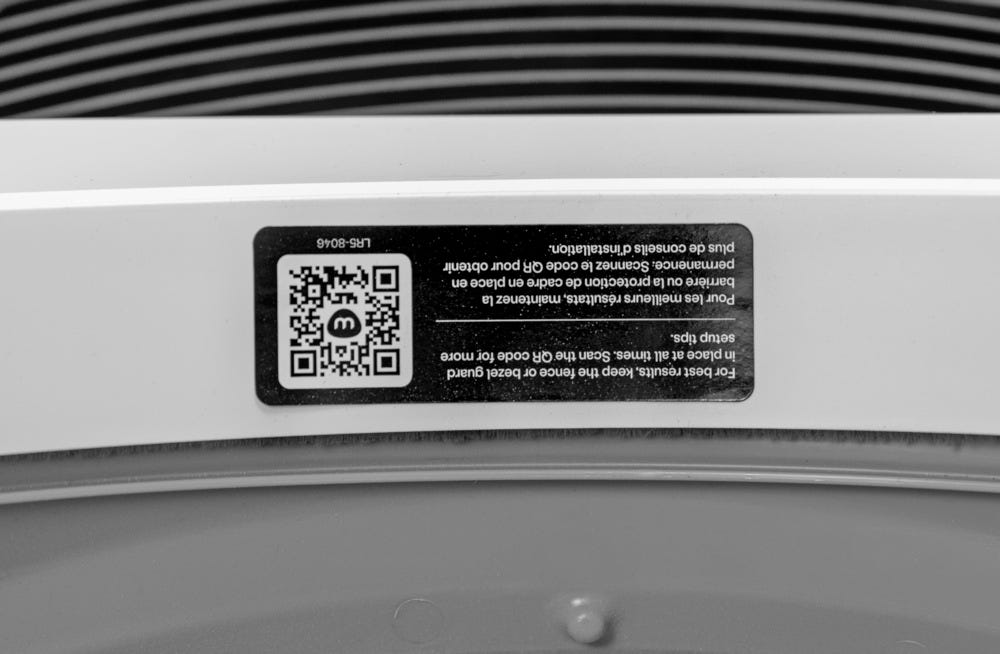 Closeup view of bezel and globe opening with seal strips visible