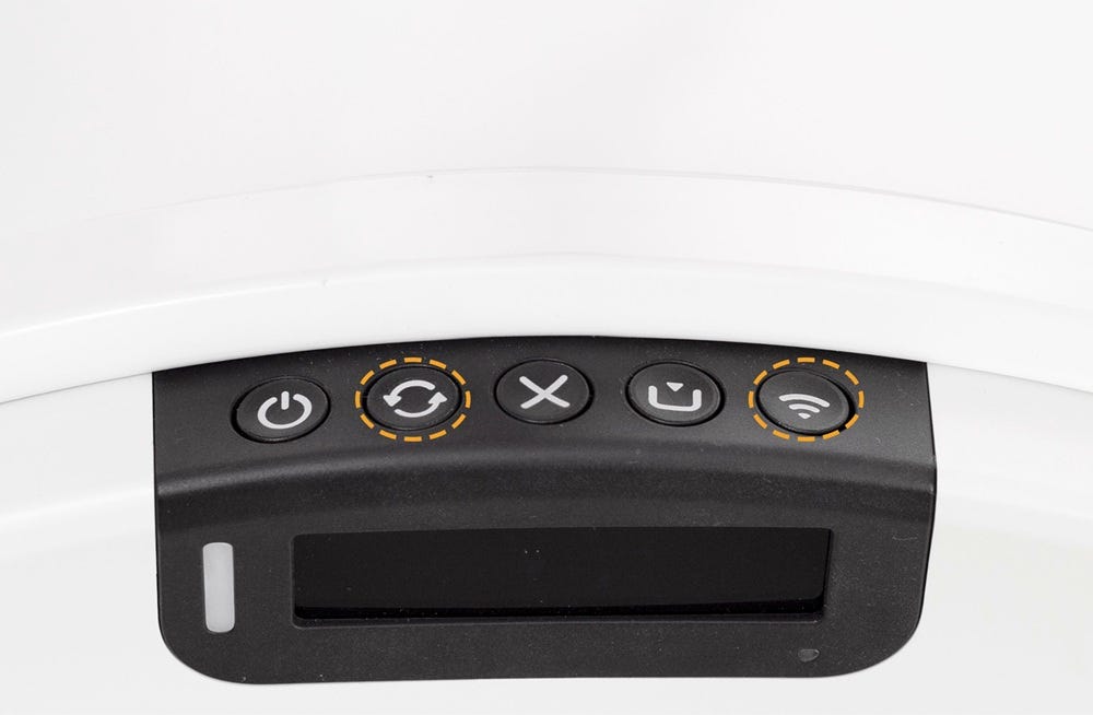 LCD language and unit selection menu