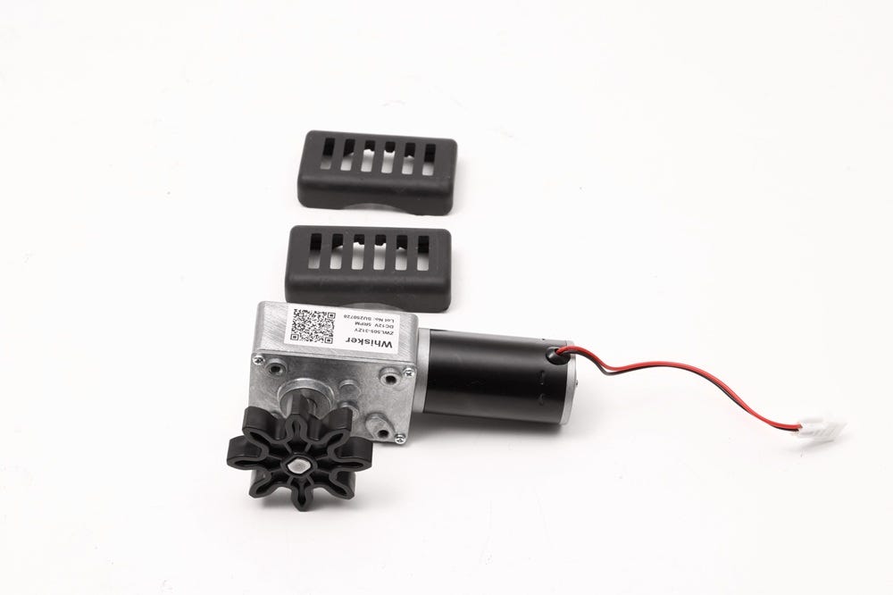 Motor disconnected with rubber isolators removed
